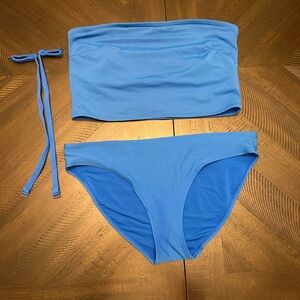 Aerie Blue Strapless Bikini Set